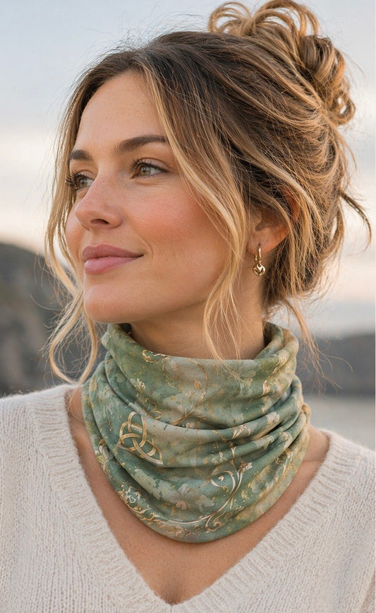 Printed Neck Buff - Irish Magic Sage
