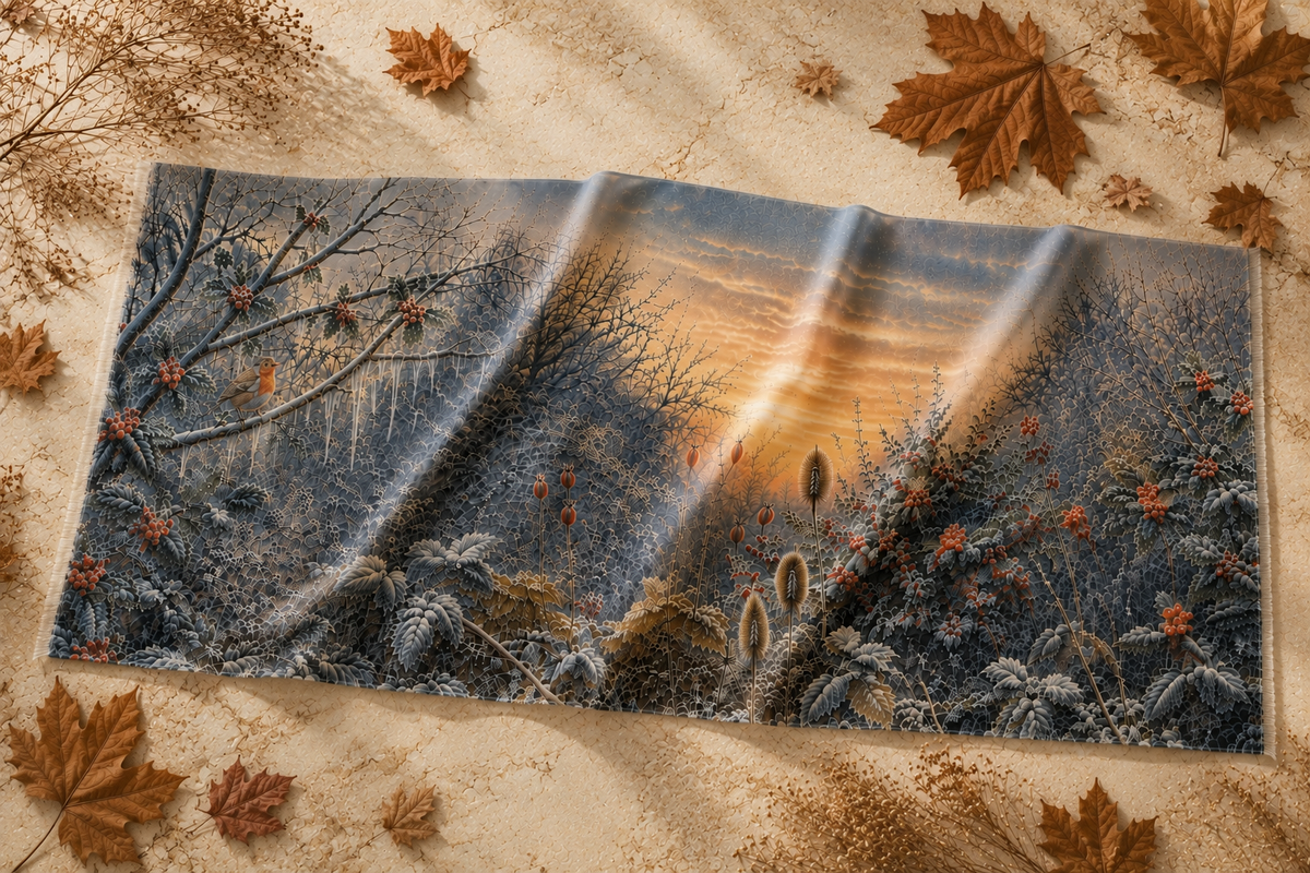 Recycled Bottle Scarf - The Gathering Seasons - Winter Hedgerow
