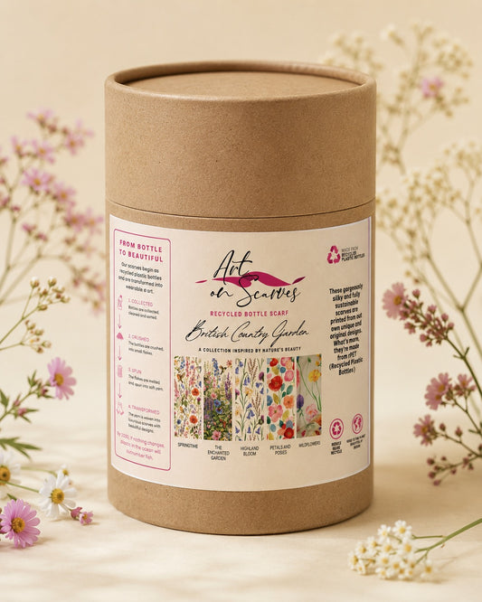 Recycled Bottle Scarf - British Country Garden - Springtime