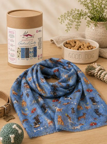 Recycled Bottle Scarf - Coast and Country - Dogs Days