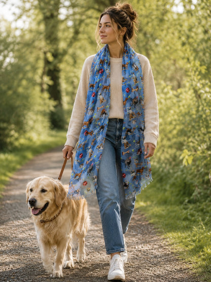 Recycled Bottle Scarf - Coast and Country - Dogs Days