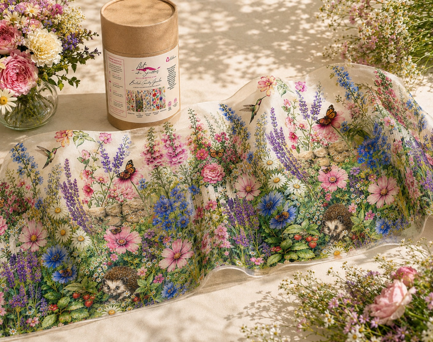 Recycled Bottle Scarf - British Country Garden - Enchanted Garden