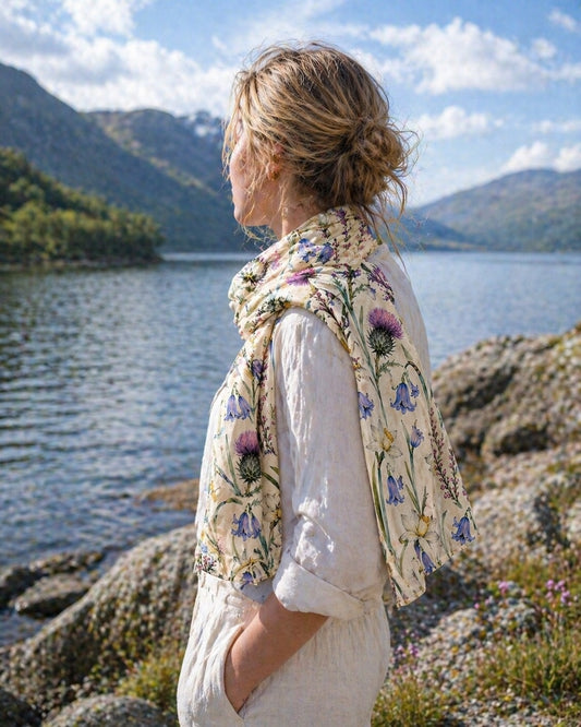 Recycled Bottle Scarf - British Country Garden - Highland Bloom