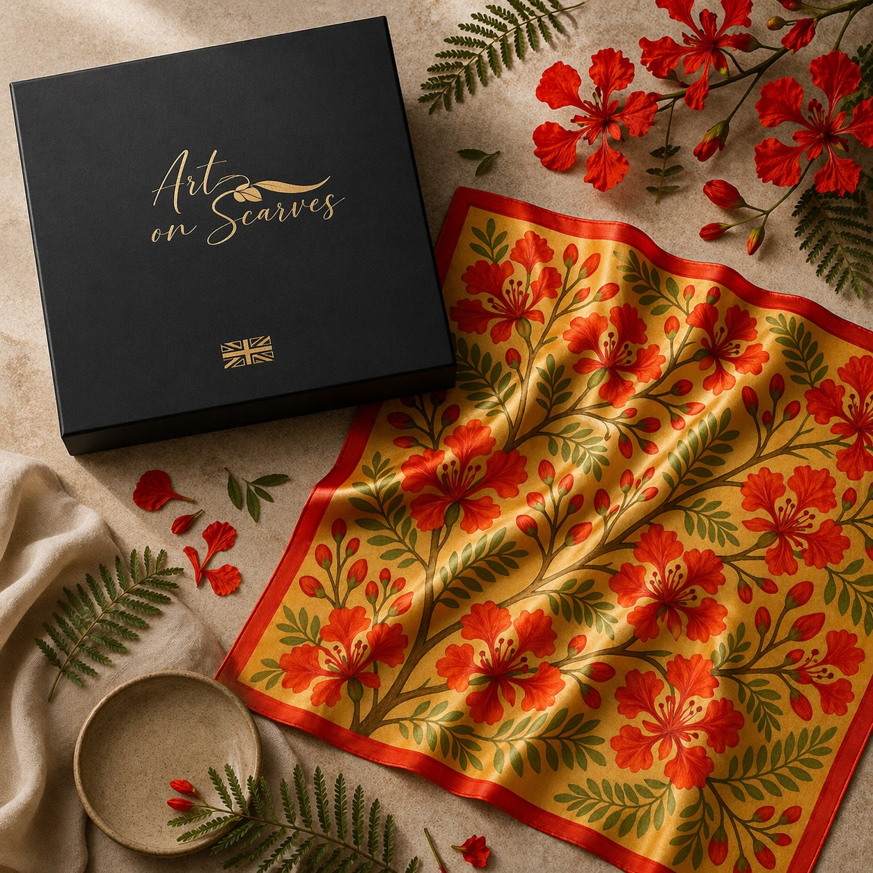 The Silk Inspiration Collection - Flame Trees