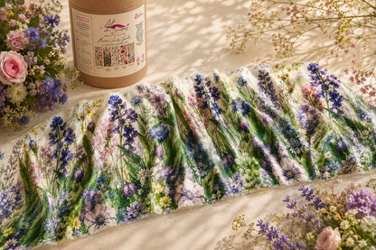 Recycled Bottle Scarf - British Country Garden - Amethyst Bloom