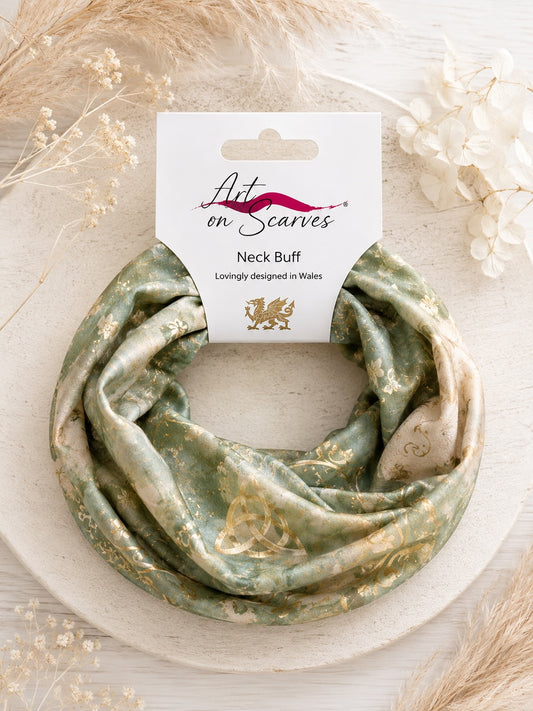 Printed Neck Buff - Irish Magic Sage