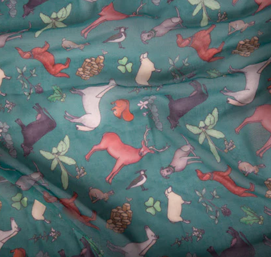 Recycled Bottle Scarf - Irish Wildlife