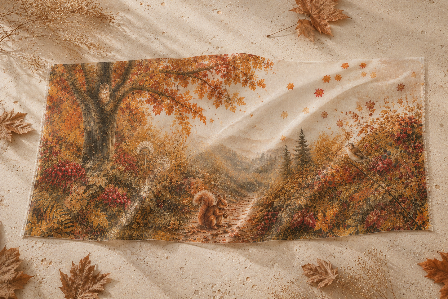 Recycled Bottle Scarf - The Gathering Seasons - Autumn Ramble