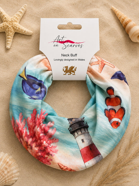 Printed Neck Buff - Seashore