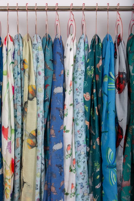 Recycled Bottle Scarf - Christmas Robins Gift Set