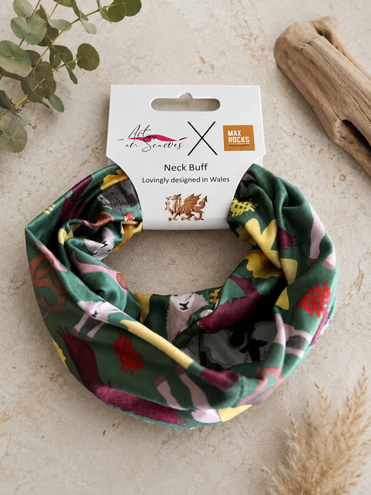 Printed Neck Buff - Welsh Wildlife