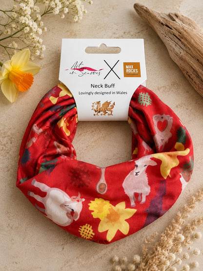 Printed Neck Buff - Welsh Wildlife